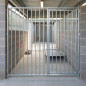 Front of Bars for Dog Kennels with Door 200x185 cm | Dog Kennel with Door and 5 cm Separation