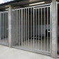 Frontale a sbarre per cuccia per cani con porta 200x185 cm | Cuccia per cani con porta e separazione di 5 cm