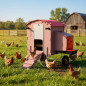 Pollaio mobile con serbatoio acqua da 7 litri 74x57x105 cm | Capacità per 3-5 galline ovaiole