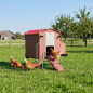 Poulailler mobile avec réservoir d'eau de 7 L 74 x 57 x 105 cm | Capacité pour 3 à 5 poules pondeuses