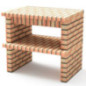 Module barbecue Luxor Construction 94 x 70 x 88 cm en brique teintée | Socle pour barbecue d'extérieur