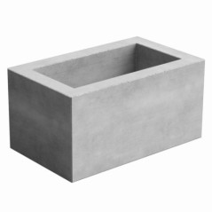 Chimney and Barbecue Extension 50x30x25 cm | Smoke Extraction in Smooth Concrete