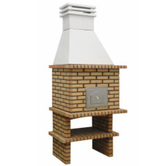 Horno de Obra para Leña y Carbón Luxor 107x94x271 cm | Complemento para Barbacoa de Obra