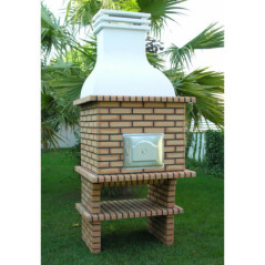 Luxor 107x94x271 cm Einbau-Holz- und Kohleofen | Zubehör für Einbaugrills