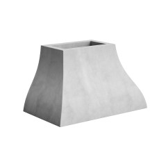 Grauer Kamin für Einbaugrill 84,5 x 50 x 50 cm | Luftturbine für Rauchabzug