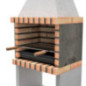 Nice/Zon 62x46x186 cm Brick Barbecue with 51x35 cm Grill | Concrete and Brick Garden Barbecue