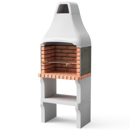 Neuer Iberia XL Einbaugrill (69 x 47 x 190 cm) mit 56 x 35 cm Grillrost | Gartengrill aus Beton und Ziegeln