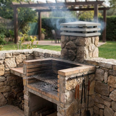 Grilllüfter für Einbaugrills 50 x 30 x 20 cm | Luftturbine für Rauchabzug