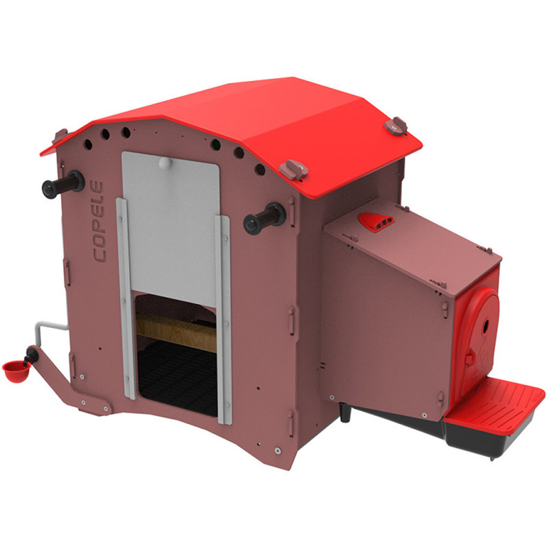 Poulailler fixe avec réservoir d'eau de 7 L 74 x 57 x 79 cm | Capacité pour 3 à 5 poules pondeuses