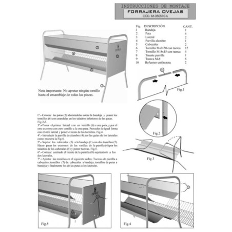 Forrajera para Ovejas Chapa Galvanizada 100x75x128 cm | Comedero Ovino Exterior Ganaderia