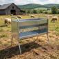 Mangeoire à moutons en tôle galvanisée 100 x 75 x 128 cm | Mangeoire d'extérieur pour le bétail