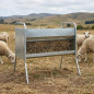 Alimentador para ovelhas em chapa galvanizada, 100x75x128 cm | Alimentador externo para ovelhas e gado