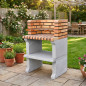 Barbecue in mattoni Sines XL 75,5x58x114 cm con griglia 59,5x35 cm | Barbecue in cemento e mattoni