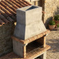 Estensione per camino e barbecue 50x30x25 cm | Estrazione fumi in cemento liscio