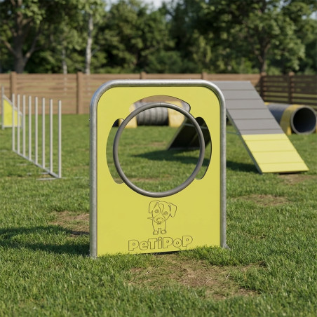 Saut de cerceau pour chien 123 x 15 x 100 cm | Obstacle d'agilité pour l'entraînement et les circuits canins