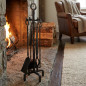 Juego de Accesorios para Chimenea de Hierro Forjado a mano 73 cm | Utensilios para Limpieza de Estufas y Chimeneas