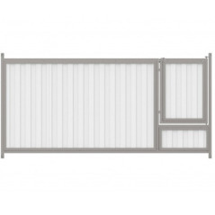 Façade en panneau sandwich de 30 mm avec porte pour niche pour chiots 200 x 100 cm | Niche pour chien