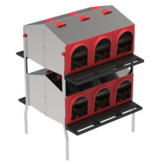 Platinum Chicken Nesting Box with 12 Compartments, 2 Floors, and 2 Sides | Poultry Nesting Boxes