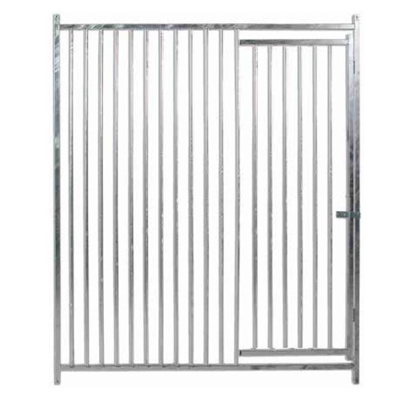 Frente de Barras Boxes Perros con Puerta 150x185 cm | Perrera Canina con Separación 5 cm