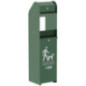 Dog Waste Bin with Dispenser for 500 Bags 40x40x130 cm | Outdoor Dog Waste Bin