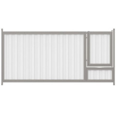 Façade en panneau sandwich de 30 mm avec porte pour niche pour chiots 150 x 100 cm | Niche pour chien