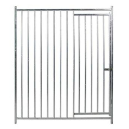 Façade de barreaux pour niche avec porte 150 x 185 cm | Niche avec séparation de 8 cm