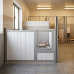 Frente de Sandwich 30 mm con Puerta para Boxes de Cachorros 200x100 cm | Perrera Canina
