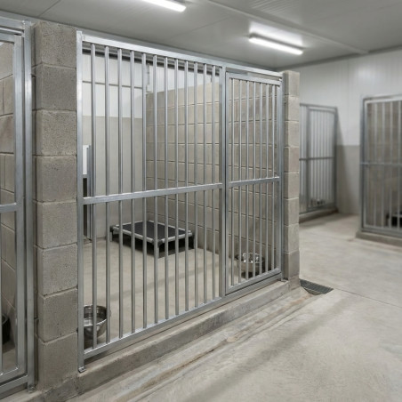 Front of Bars for Dog Kennels with Door 150x185 cm | Dog Kennel with 5 cm Separation