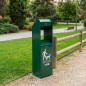 Cestino per escrementi di cane con distributore per 500 sacchetti 40x40x130 cm | Cestino per escrementi di cane da esterno