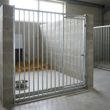 Gittervorderseite für Hundezwinger mit Tür 150x185 cm | Hundezwinger mit 8 cm Trennwand