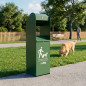 Dog Waste Bin with Dispenser for 500 Bags 40x40x130 cm | Outdoor Dog Waste Bin