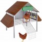 Nido per Galline 164x133x130 cm | Pollaio in Lamiera Zincata e Rete Elettrosaldata | Mangimi, Bevitore, Rampetta | 12 Galline Nido per Galline 164x133x130 cm | Pollaio in Lamiera Zincata e Rete Elettrosaldata | Mangimi, Bevitore, Rampetta | 12 Galline