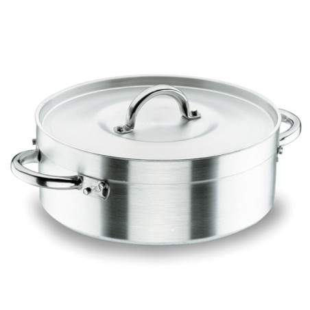 Cacerola con Tapa 32 cm Aluminio Lacor | Para Vitroceramica, Electrica, Gas | Capacidad 9,65 L | Alto 12 cm