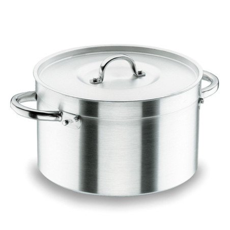 Casserole Lacor 30 cm en acier inoxydable avec couvercle | Compatible plaques vitrocéramiques, électriques et à gaz | Capacité :