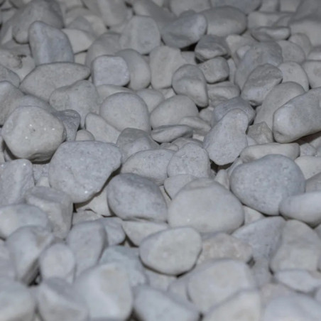 Piedra Redonda Decorativa 20/40 mm Saco 20 kg | Canto Rodado Blanco | Árido Jardín | Decoración Caminos y Jardineras