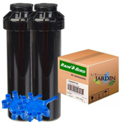 Rain Bird 3504PCSAM Regner mit Rückschlagventil | 20er-Pack | Reichweite 4,6 bis 10,7 m | Verstellbarer Turbinenregner 3500 3504