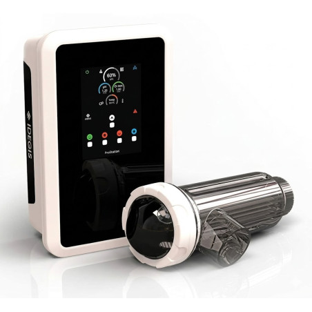 Chlorinateur au sel Domotic D-24 S2 | Production : 21 g/h | Pour piscines jusqu’à 40 m³ | Chlorinateur au sel avec électrolyse d