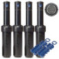 Aspersor Rain Bird 5004PCSAM com válvula anti-drenagem | Pacote com 4 | Alcance de 4,6 a 10,7 m | Aspersor de turbina ajustável 