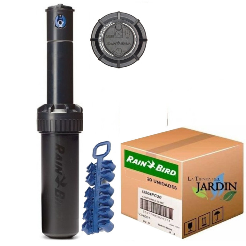 Arroseur Rain Bird 5004PCSAM avec clapet anti-retour | Lot de 20 | Portée de 4,6 à 10,7 m | Arroseur à turbine réglable 3/4" 500 Arroseur Rain Bird 5004PCSAM avec clapet anti-retour | Lot de 20 | Portée de 4,6 à 10,7 m | Arroseur à turbine réglable 3/4" 500