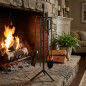 Juego de Accesorios para Chimenea de Hierro Forjado 71 cm antracita | Utensilios para Limpieza de Estufas y Chimeneas