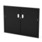 Porta dupla para churrasqueira e módulos Kitaway 78x57 cm | Porta de aço preta para churrasqueira embutida e cozinha externa