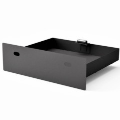 Kitaway 70x20x20 cm Barbecue Drawer and Modules | Black Steel Drawer for Outdoor Kitchen and Built-in Barbecue