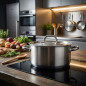 Cacerola con Tapa 32 cm Aluminio Lacor | Para Vitroceramica, Electrica, Gas | Capacidad 9,65 L | Alto 12 cm