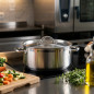 Cacerola con Tapa 32 cm Aluminio Lacor | Para Vitroceramica, Electrica, Gas | Capacidad 9,65 L | Alto 12 cm