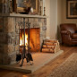 Juego de Accesorios para Chimenea de Hierro Forjado 66 cm antracita | Utensilios para Limpieza de Estufas y Chimeneas