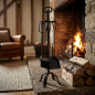 Juego de Accesorios para Chimenea de Hierro Forjado 75 cm negro | Utensilios para Limpieza de Estufas y Chimeneas
