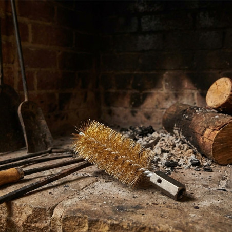 Escobillón Deshollinador Chimenea Acero Ø4 cm Rosca M12/175 | Limpieza Conductos