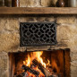Rejilla de Ventilación de Hierro Fundido para Encastrar 18x12 cm Negra | Rejilla Decorativa para Chimeneas