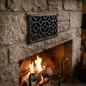 Rejilla de Ventilación de Hierro Fundido para Encastrar 18x12 cm Negra | Rejilla Decorativa para Chimeneas