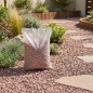 Ghiaia rossa 12/18 mm, sacco da 20 kg | Pietra decorativa da giardino | Aggregato per giardinaggio | Ghiaia per vialetti e spazi